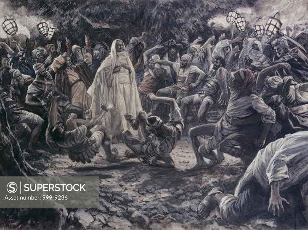 Stock Photo: 999-9236 They Went Backward and Fell to the Ground James Tissot (1836-1902/French)