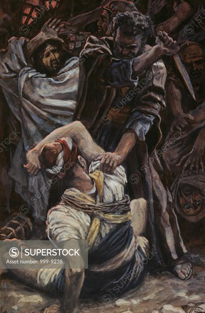 Stock Photo: 999-9238 Peter Smites Off the Ear of Malchus James Tissot (1836-1902/French)