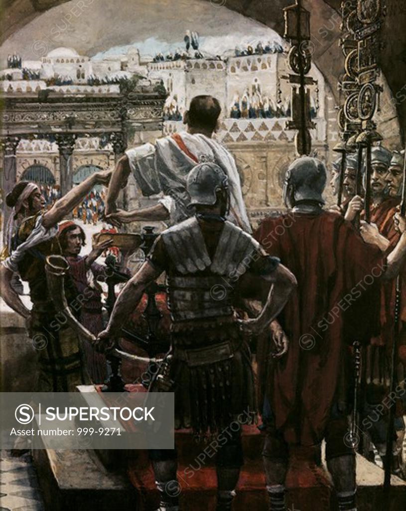 Stock Photo: 999-9271 Pilate Washes His Hands James Tissot (1836-1902/French)