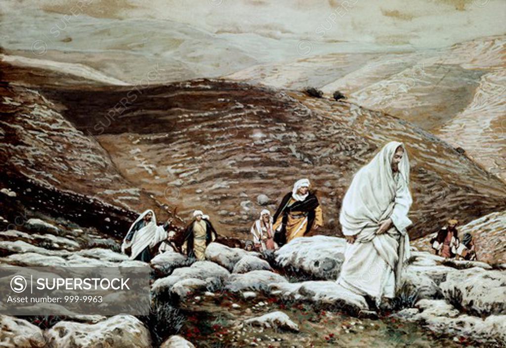 Stock Photo: 999-9963 Jesus Goes Up to Jerusalem James Tissot (1836-1902 French) 