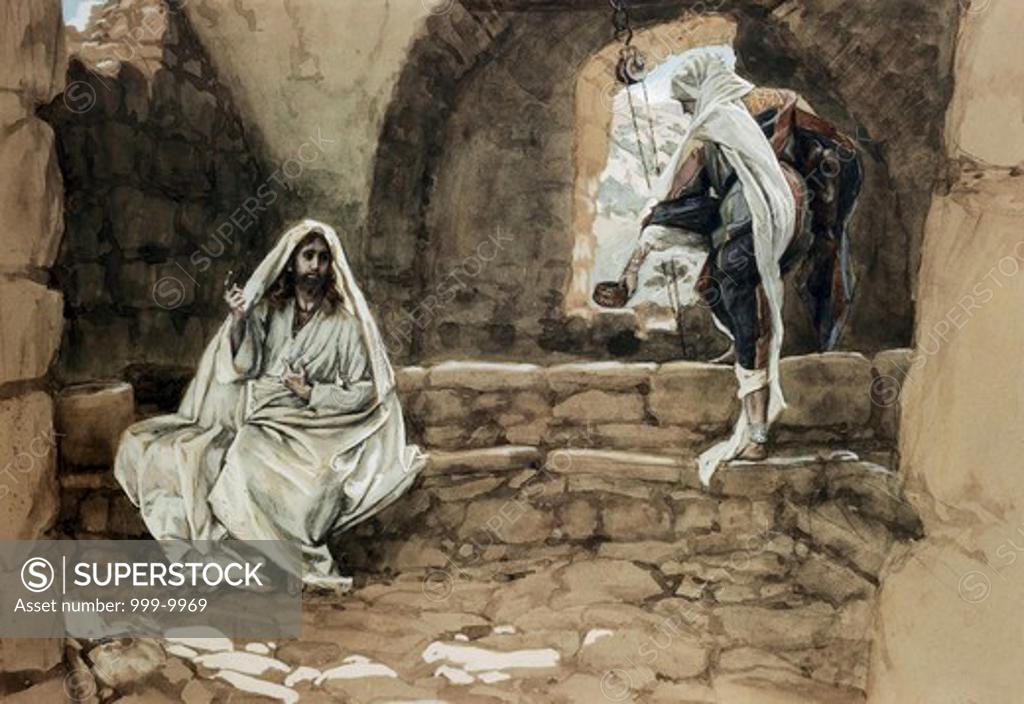Stock Photo: 999-9969 Woman of Samaria at the Well James Tissot  (1836-1902/French)