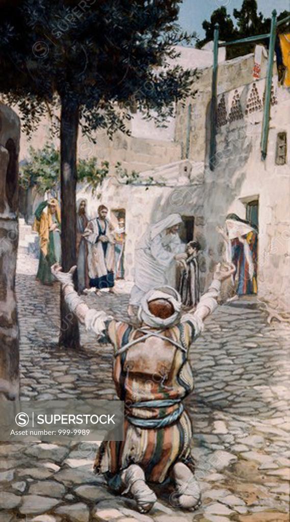 Stock Photo: 999-9989 Healing the Leper at Capernaum James Tissot (1836-1902 French) 