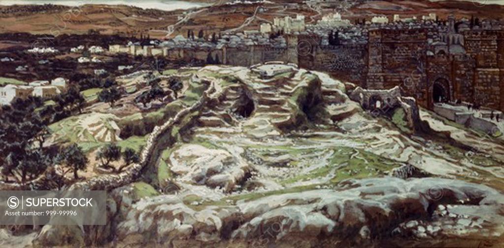 Stock Photo: 999-99996 Calvary from The Walls of Herod's Palace James Tissot (1836-1902 French) 